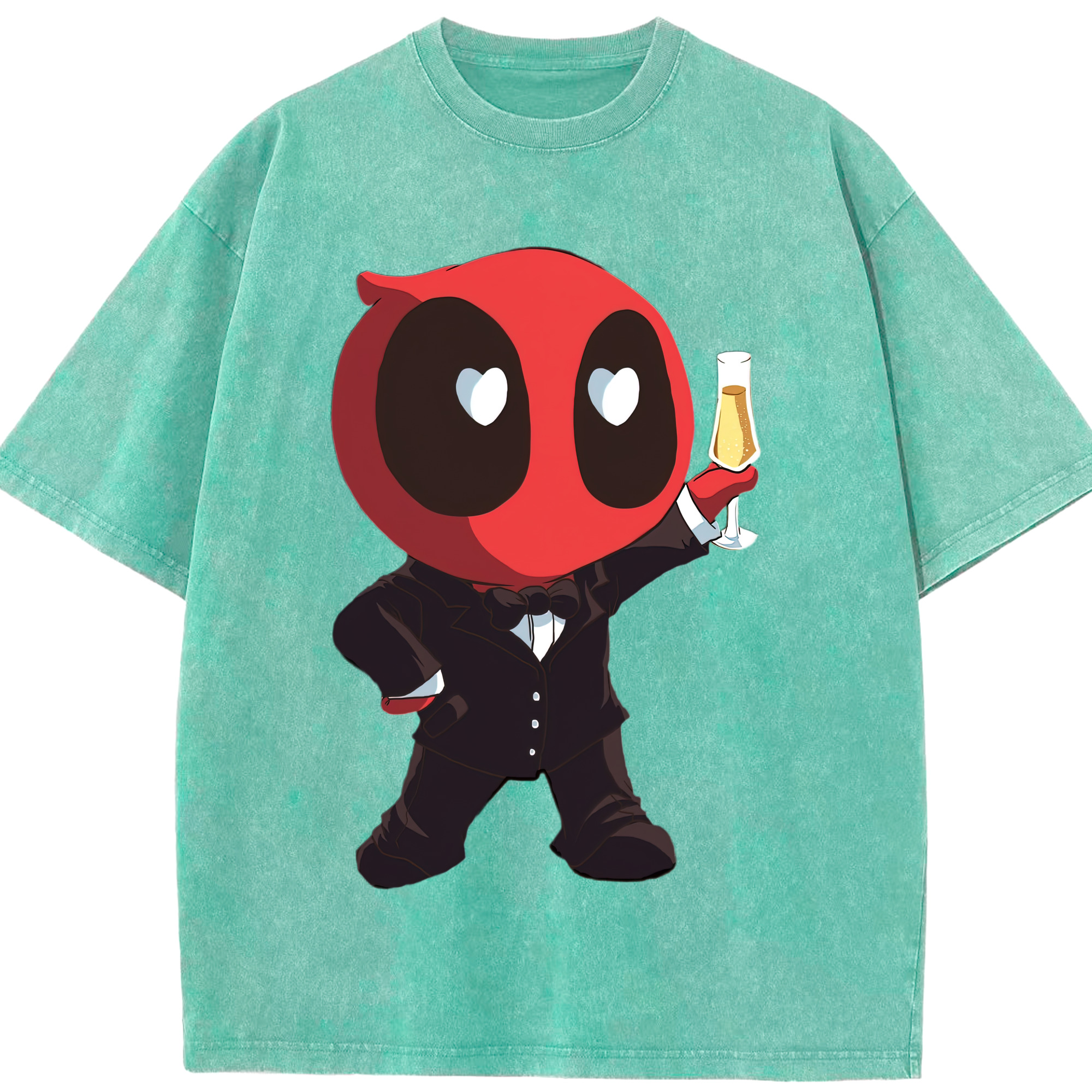 （画像用） Deadpool デッドプール 綿100% ヴィンテージ風 半袖Tシャツ（フロントプリント）